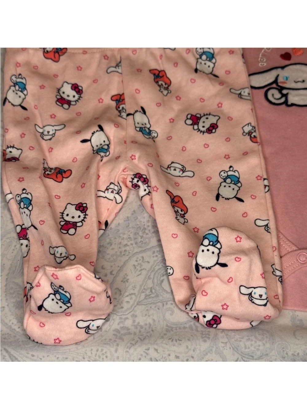 Hello Kitty and Friends Infant 3 Piece Footed Outfit